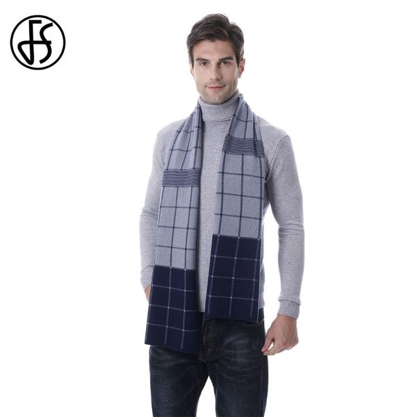 

scarves fs fall winter gentleman cashmere pashmina plaid for men thicken warm long shawls head scarf blue pink foulard homme, Blue;gray