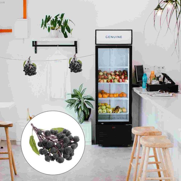 

party decoration bunches artificial blueberries fake with leaf lifelike fruit