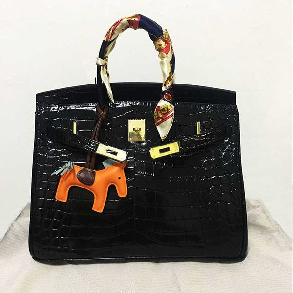 

designers 35cm crocodile luxurys designers bags fashion totes womens large handbags purses cowhide embossed genuine leather