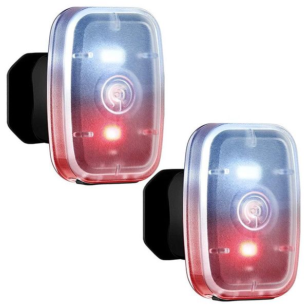 

safe led light usb rechargeable running clip-on strobe with 5 lighting modes for running, cycling, 2 packs bike lights