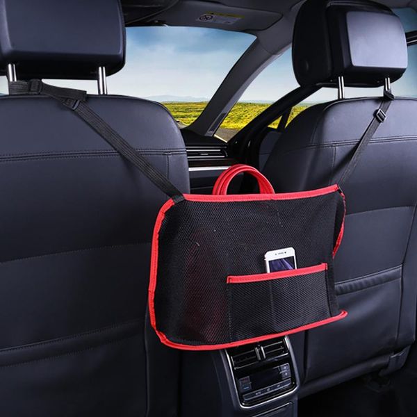 

car organizer net pocket handbag holder for bag documents phone valuable items auto interior accessories