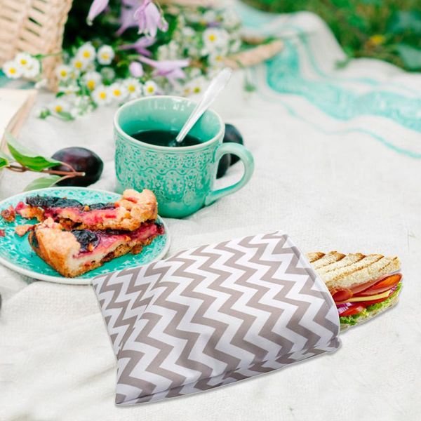 

storage bags 3pcs reusable snack bag waterproof bread sandwich pouch for school camping work travel tools office picnic