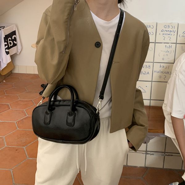 

retro handbag womens pu leather shoulder bag large capacity commuter crossbody bag