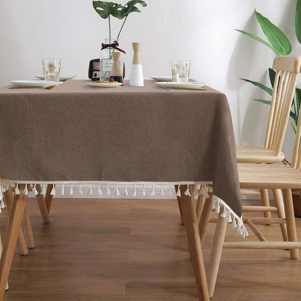 

table cloth solid color dining tea decoration lace waterproof and oil-proof rectangular household home wedding decor