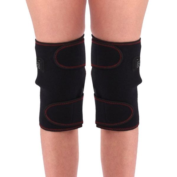 

elbow & knee pads fitness self-heating protector magnetic therapy pad protective belt arthritis brace supports support pro, Black;gray
