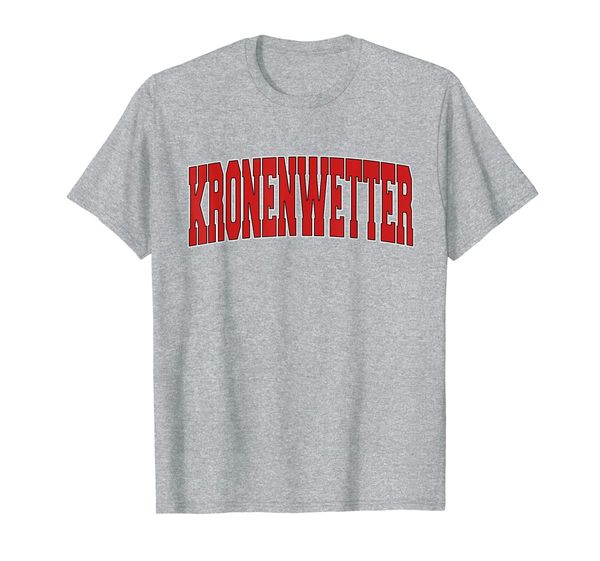 

kronenwetter wi wisconsin varsity style usa vintage sports t-shirt, White;black