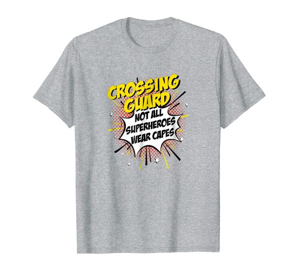 

crossing guard superhero comic superpower gift shirt, White;black