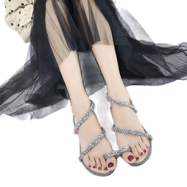 

sandals 2021 female summer fashion mary jane flat shoes casual sexy, Black