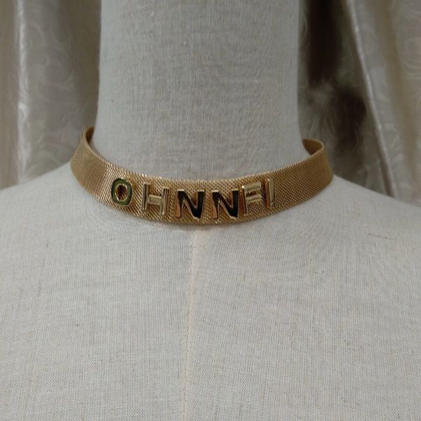 

popular fashion brand letter choker designer necklace for lady design women party wedding lovers gift luxury jewelry for bride with box, Golden;silver