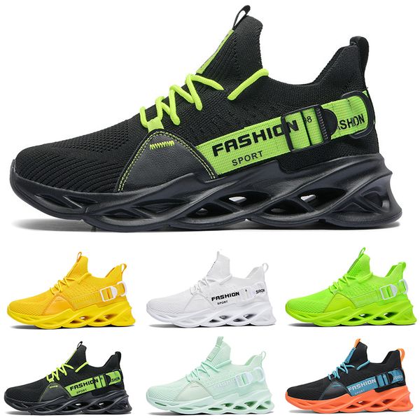 

2021 non-brand men women running shoes black white green volt yellow orange breathable mens fashion trainers outdoor sports sneakers 39-46