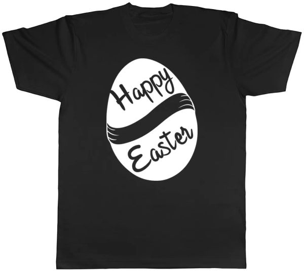 

happy easter mens ladies womens t-shirt, White;black