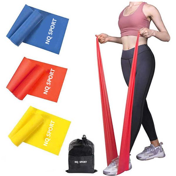 Bunte Pilates-Widerstandsbänder Großhandel mit elastischem Latex-Yoga-Theraband H1026