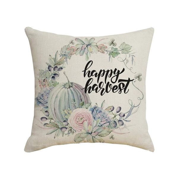 

pillow case home thanksgiving cover fall leaves pumpkin linen cushion waist