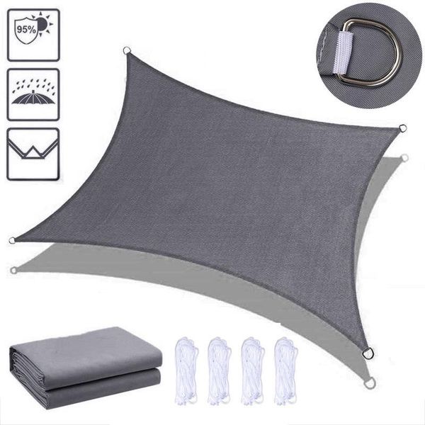 

square rectangle shade sail home outdoor garden waterproof canopy patio plant cover uv block awning decoration sunshade