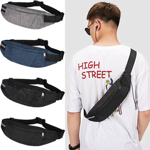 

est men women oxford bum bag waist fanny pack zip belt money pouch sports bags