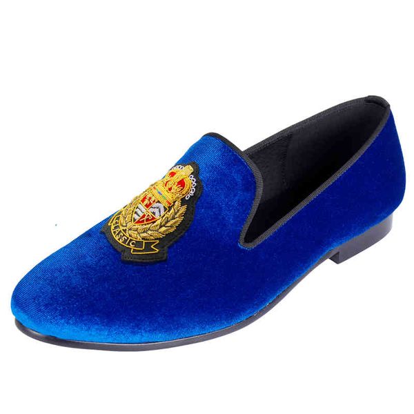 

handmade classic harpelunde bullion men dress shoes blue velvet loafers comfortable flats size 6 to 14, Black
