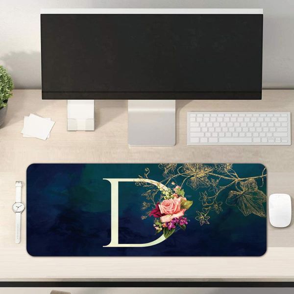 

mouse pads & wrist rests lapmat anti-slip waterproof 26 letter pattern durable game computer easy to clean pu leather large mouse-pad
