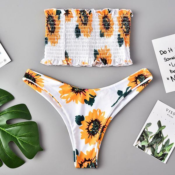 

bikinis set zafille biquini bandeau tankini two piece swimsuit women swimwear female bikini push up printed bathing suit beachwear