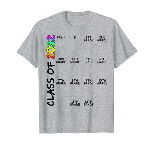 

per-k 12th grade space for checkmarks class of 2032 graduate, White;black