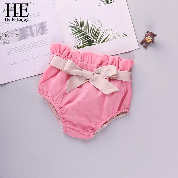 

shorts he hello enjoy summer baby girl born cotton big pp pink lovely fashion pants bow toddler soft daily, Black