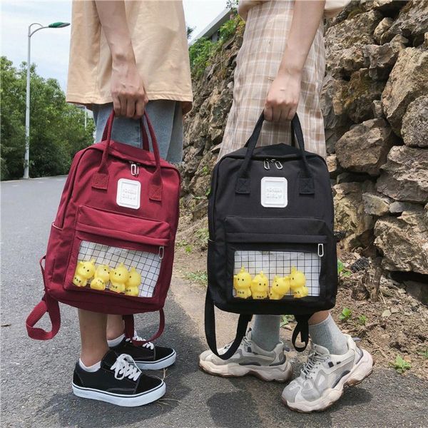 

backpack menghuo cute clear transparent women backpacks pvc student schoolbags fashion teenage girls bags for school mochila