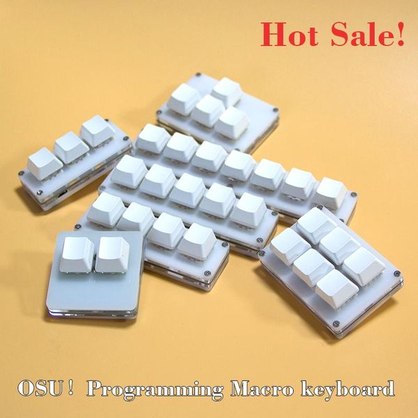 

keyboards osu keyboard games mechanical 2key/3key/4key/5keys white programming macro keypad usb shortcut outemu switch swap