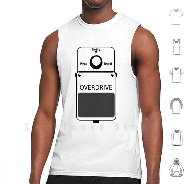 

guitar stompbox overdrive brutal tank vest sleeveless guitarist funny humor pedal rock metal hardcore punk, White;black