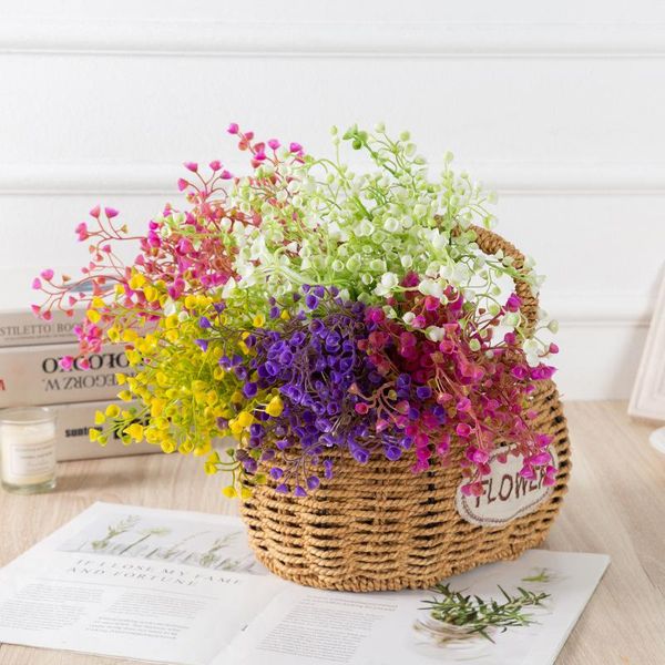 

artificial admiralty willow simulation plant fake flowers diy wall hanging vine wedding decoration for home el party 1/3sets decorative & wr