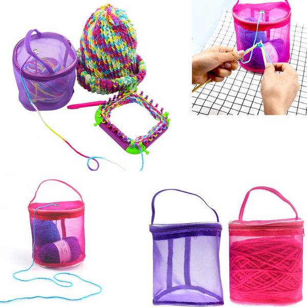 

storage bags crochet thread case yarn bag diy craft nylon organizer baskets traveling sewing tools