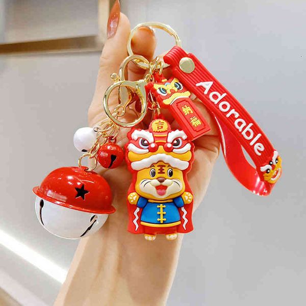 

chinese style key chain lion female lovely year of the tiger creative couple bag pendant car gift