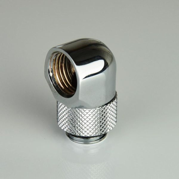 

black silver g1/4'' thread 90 degree rotary fitting adapter rotating degrees water cooling adaptors metal connector fans & cooling