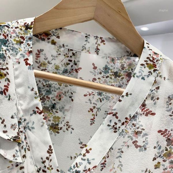 

women's blouses & shirts ik0098 fashion 2021 runway luxury european design party style clothing, White