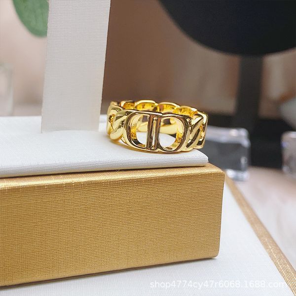 

20 new products star same d family letter brass food fashion gold ring female6c5t, Black