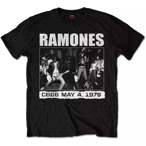 

men the ramones cbgbs 1978 punk rock official t-shirt men, White;black