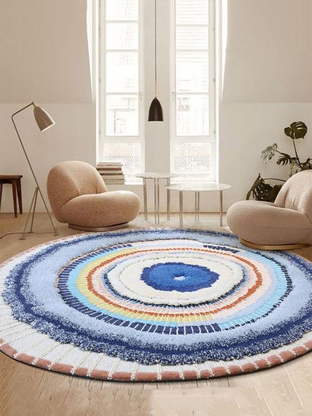 

carpets morocco round for living room hand woven 100% wool rug home bedroom decor colorful cloakroom mat thick