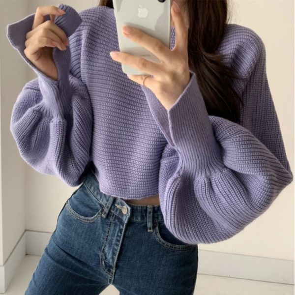 

women's jumpsuits & rompers women new winter loose warm patchwork short sweaters casual o-neck knitted female autumn lantern, Black;white