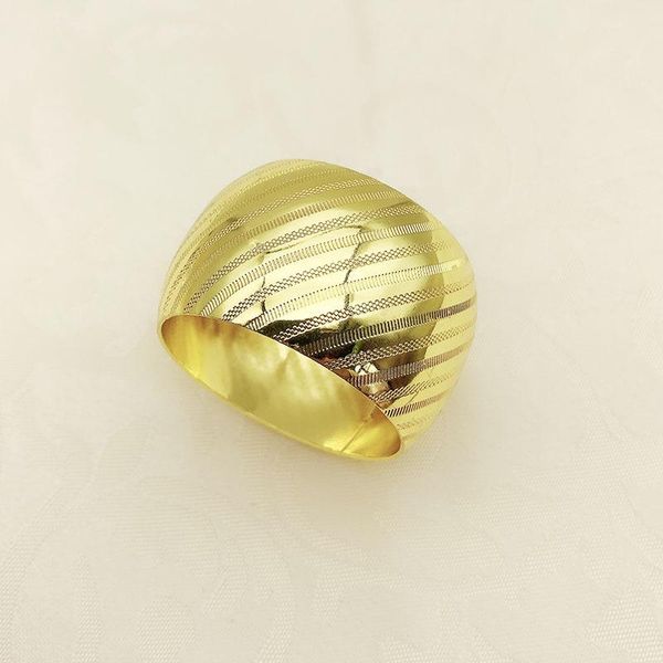 

napkin rings 12pcs/lot striped ring metal simple wedding el tableware buckle deskdecoration