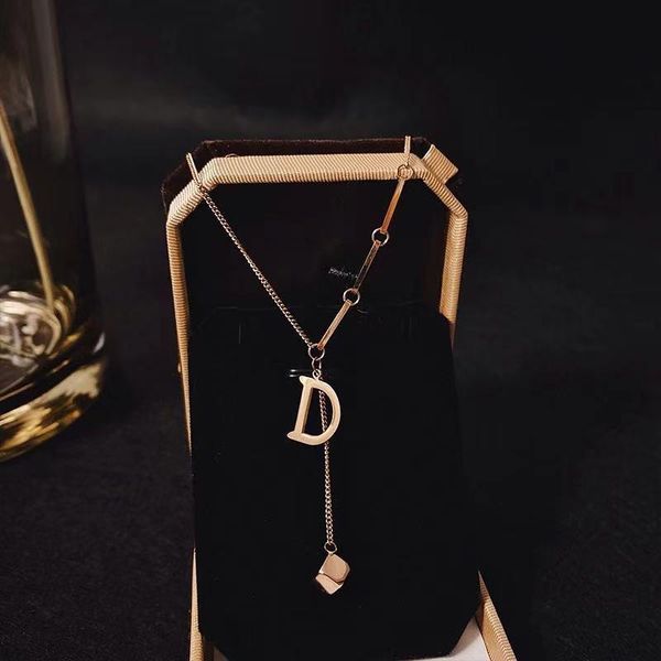

pendant necklaces classic fashion necklace for women in letter d party, Silver