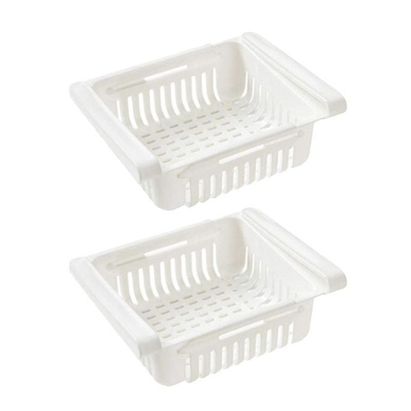 

kitchen storage & organization 2pcs refrigerator box retractable fridge