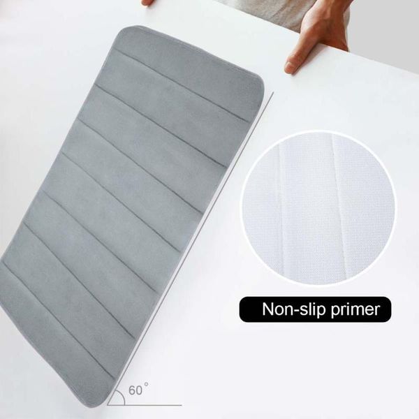 

bath mat front door bathroom carpet cover water absorption non-slip soft memory fluffly rug toilet accessories mats