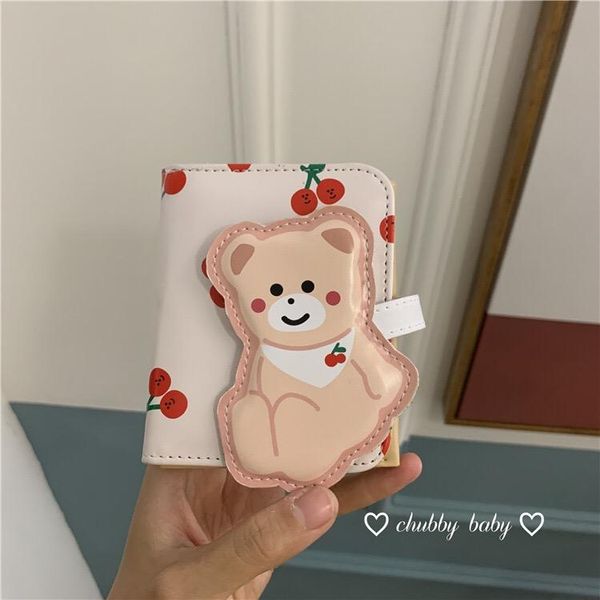 

wallets women purses fashion cartoon cute cash cards holder female coin pockets money bags wallet short clutch girls 2021, Red;black