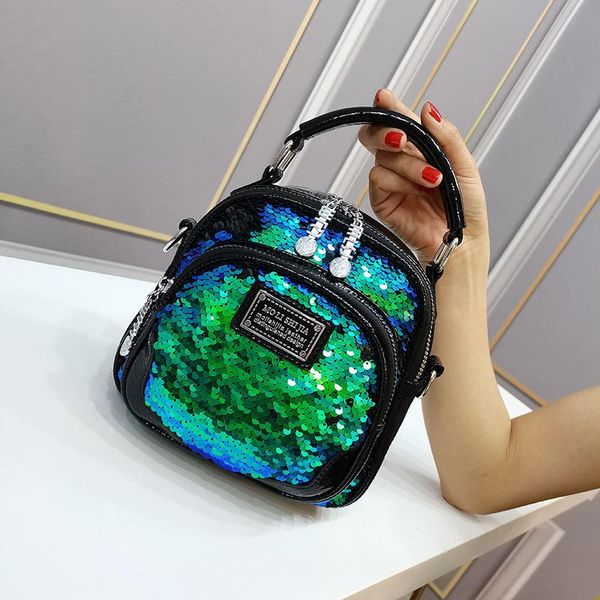 

shoulder bags shining sequines ita handle handbags women designer tote min crossbody bolso grande mujer sac