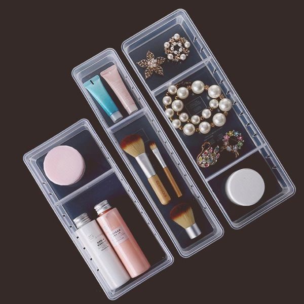 

storage boxes & bins msjo drawer organizer plastic jewelry box nail casket holder makeup kitchen desksundry case