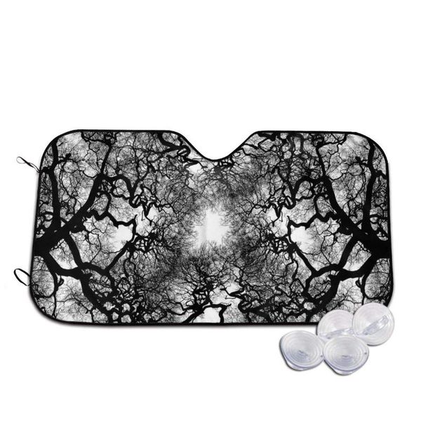 

car sunshade windshield black and white tree front window sunshade,auto sun visor