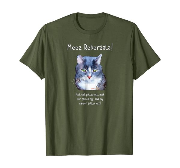 

meez rebersala adorable cancer-fighting kitty t-shirt, White;black