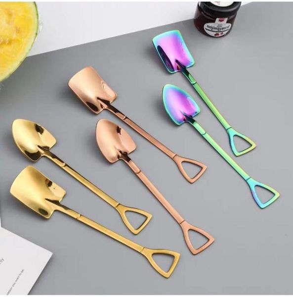 

spoons 410 stainless steel spoon lovely shovel fruit dessert ice cream scoop creative tea tableware bar party