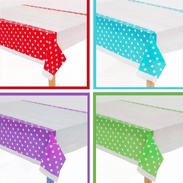 

wedding birthday party supplies christmas decor tablecloth dot pattern kitchen gadgets anti-oil 180*108cm table cover disposable dinnerware