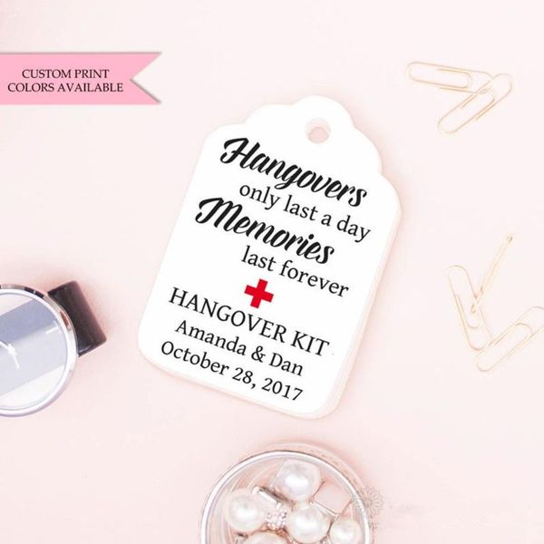 

greeting cards hangover bag tags -hangover kit - hang over tag