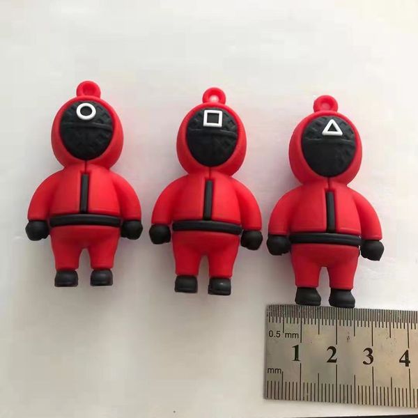 

selling tv squid game keychain popular toy charm anime surround man pvc keychains in stock wholesale price