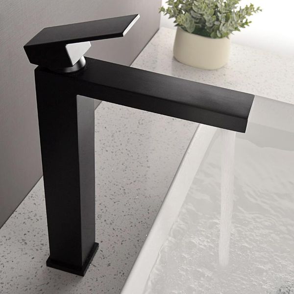 

bathroom sink faucets basin faucet black waterfall mixer tap brass single hole and cold